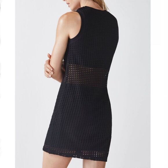 Fabletics Black Bryce Mesh Dress Athletic Casual Athleisure Sporty Modern - Picture 2 of 10